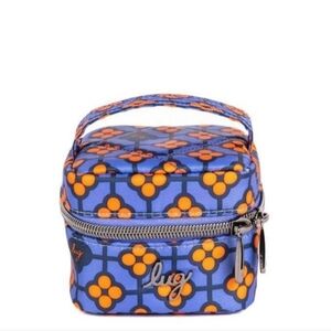 lug Blue and Orange Patterned Travel Cosmetic Case